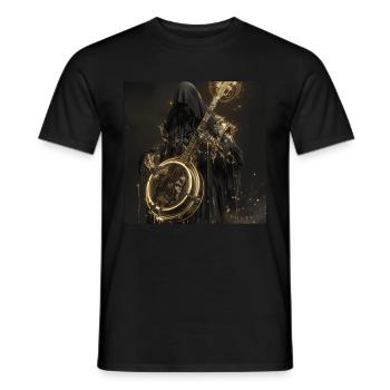 Banjo - Männer T-Shirt - Schwarz - Vorne - AI Model Male 178 light (178cm)