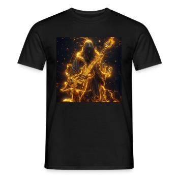 Gitarre - Männer T-Shirt - Schwarz - Vorne - AI Model Male 178 light (178cm)