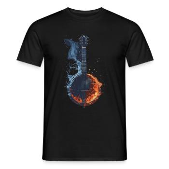 Banjo - Männer T-Shirt - Schwarz - Vorne - AI Model Male 178 light (178cm)