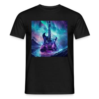 Gitarre - Männer T-Shirt - Schwarz - Vorne - AI Model Male 178 light (178cm)
