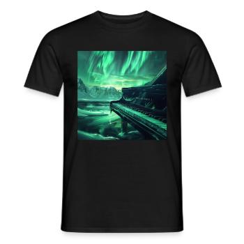Klavier - Männer T-Shirt - Schwarz - Vorne - AI Model Male 178 light (178cm)