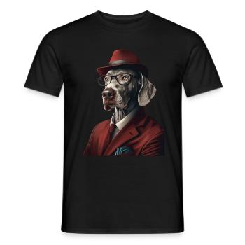 Weimaraner - Männer T-Shirt - Schwarz - Vorne - AI Model Male 178 light (178cm)