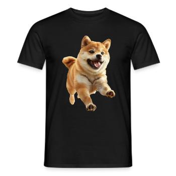 Shiba Inu - Männer T-Shirt - Schwarz - Vorne - AI Model Male 178 light (178cm)