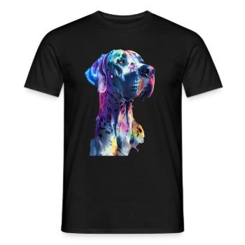 Deutsche Dogge - Männer T-Shirt - Schwarz - Vorne - AI Model Male 178 light (178cm)