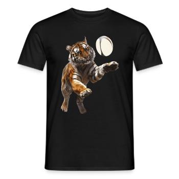 Tiger - Männer T-Shirt - Schwarz - Vorne - AI Model Male 178 light (178cm)