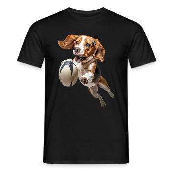 Beagle - Männer T-Shirt - Schwarz - Vorne - AI Model Male 178 light (178cm)
