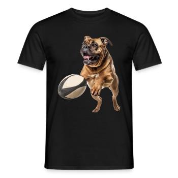 Bullmastiff - Männer T-Shirt - Schwarz - Vorne - AI Model Male 178 light (178cm)
