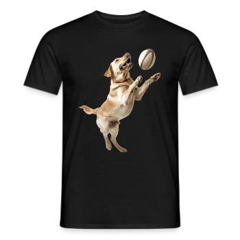 Labrador Retriever - Männer T-Shirt - Schwarz - Vorne - AI Model Male 178 light (178cm)