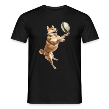 Shiba Inu - Männer T-Shirt - Schwarz - Vorne - AI Model Male 178 light (178cm)