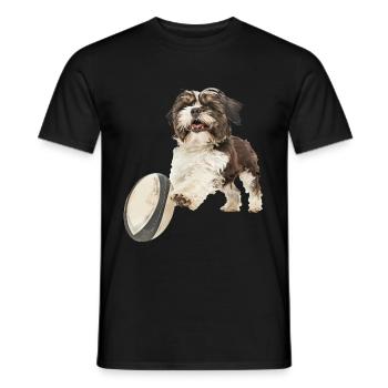 Shih Tzu - Männer T-Shirt - Schwarz - Vorne - AI Model Male 178 light (178cm)