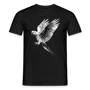 Sittiche - Männer T-Shirt - Schwarz - Vorne - AI Model Male 178 light (178cm)