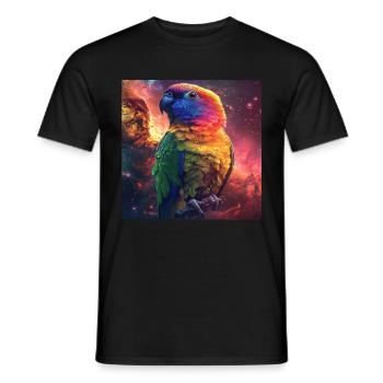 Sittiche - Männer T-Shirt - Schwarz - Vorne - AI Model Male 178 light (178cm)