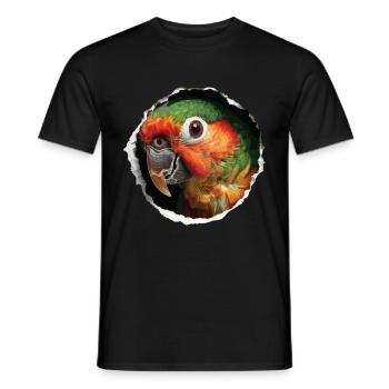 Sittiche - Männer T-Shirt - Schwarz - Vorne - AI Model Male 178 light (178cm)