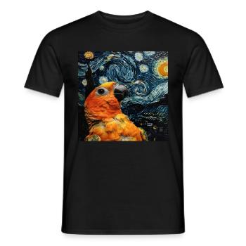 Sittiche - Männer T-Shirt - Schwarz - Vorne - AI Model Male 178 light (178cm)