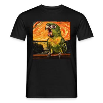Sittiche - Männer T-Shirt - Schwarz - Vorne - AI Model Male 178 light (178cm)