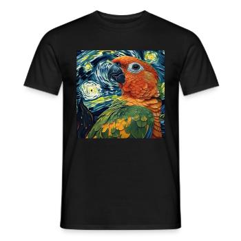 Sittiche - Männer T-Shirt - Schwarz - Vorne - AI Model Male 178 light (178cm)