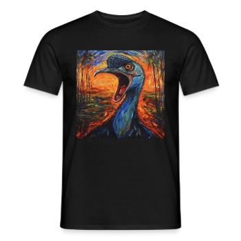 Kasuar - Männer T-Shirt - Schwarz - Vorne - AI Model Male 178 light (178cm)