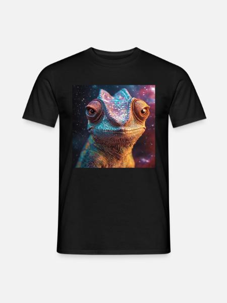 Chamäleon - Männer T-Shirt - Schwarz