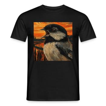 Meise - Männer T-Shirt - Schwarz - Vorne - AI Model Male 178 light (178cm)