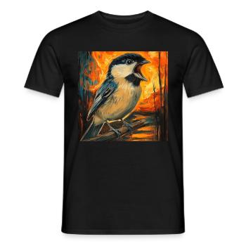 Meise - Männer T-Shirt - Schwarz - Vorne - AI Model Male 178 light (178cm)