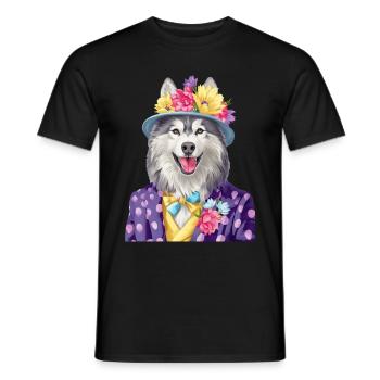 Alaskan Malamute - Männer T-Shirt - Schwarz - Vorne - AI Model Male 178 light (178cm)