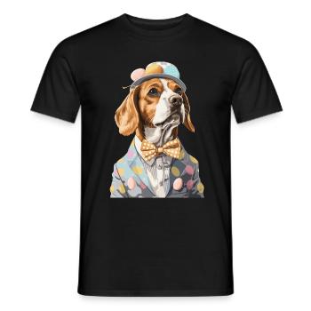 Beagle - Männer T-Shirt - Schwarz - Vorne - AI Model Male 178 light (178cm)