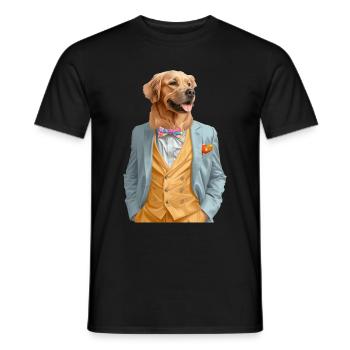 Golden Retriever - Männer T-Shirt - Schwarz - Vorne - AI Model Male 178 light (178cm)