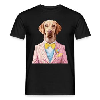 Labrador Retriever - Männer T-Shirt - Schwarz - Vorne - AI Model Male 178 light (178cm)