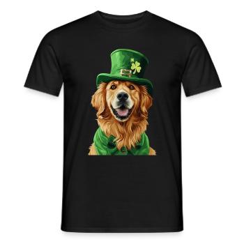 Golden Retriever - Männer T-Shirt - Schwarz - Vorne - AI Model Male 178 light (178cm)