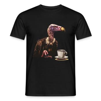 Vulture Kaffee - Männer T-Shirt - Schwarz - Vorne - AI Model Male 178 light (178cm)
