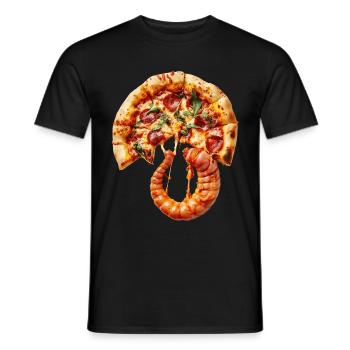 Wurm - Männer T-Shirt - Schwarz - Vorne - AI Model Male 178 light (178cm)