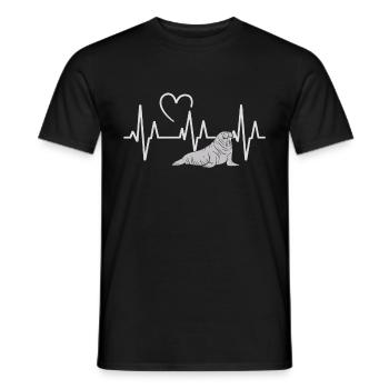 Walross - Männer T-Shirt - Schwarz - Vorne - AI Model Male 178 light (178cm)