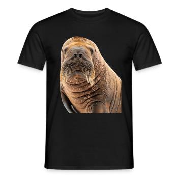 Walross - Männer T-Shirt - Schwarz - Vorne - AI Model Male 178 light (178cm)