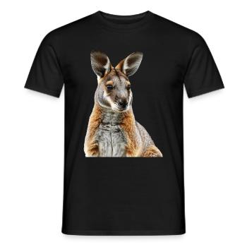 Wallaby - Männer T-Shirt - Schwarz - Vorne - AI Model Male 178 light (178cm)