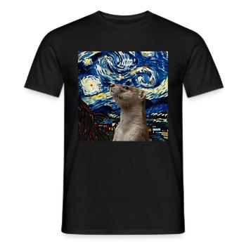 Wiesel - Männer T-Shirt - Schwarz - Vorne - AI Model Male 178 light (178cm)