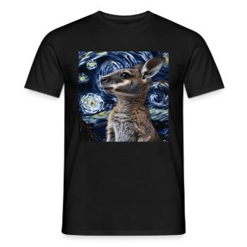 Wallaby - Männer T-Shirt - Schwarz - Vorne - AI Model Male 178 light (178cm)