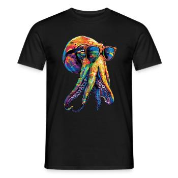 Tintenfisch - Männer T-Shirt - Schwarz - Vorne - AI Model Male 178 light (178cm)