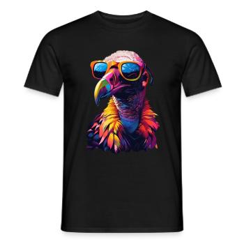 Geier - Männer T-Shirt - Schwarz - Vorne - AI Model Male 178 light (178cm)