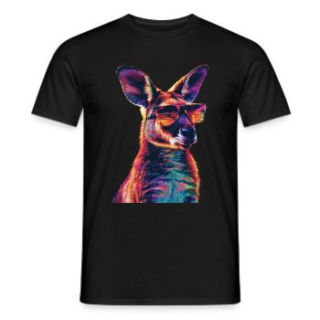 Wallaby - Männer T-Shirt - Schwarz - Vorne - AI Model Male 178 light (178cm)