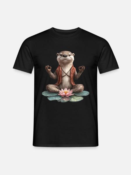 Otter - Männer T-Shirt - Schwarz