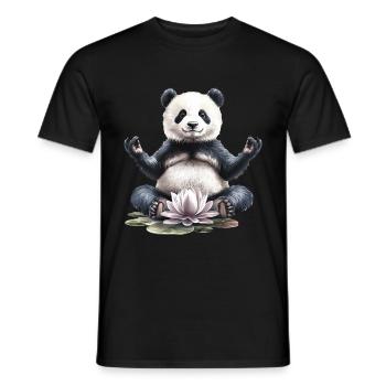 Panda - Männer T-Shirt - Schwarz - Vorne - AI Model Male 178 light (178cm)