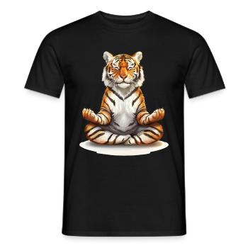 Tiger - Männer T-Shirt - Schwarz - Vorne - AI Model Male 178 light (178cm)