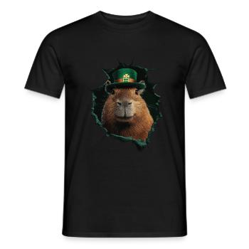 St. Patrick's Wasserschwein - Männer T-Shirt - Schwarz - Vorne - AI Model Male 178 light (178cm)