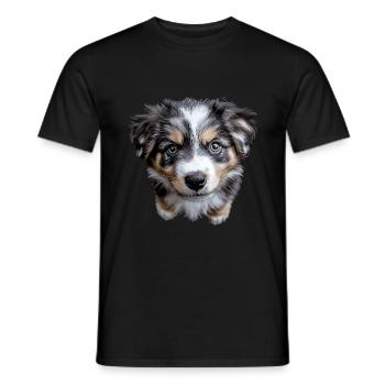 Australischer Schäferhund - Männer T-Shirt - Schwarz - Vorne - AI Model Male 178 light (178cm)