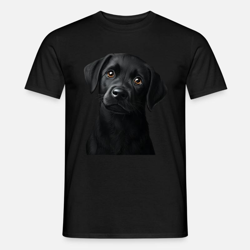 Schwarzer Labrador - Männer T-Shirt - Schwarz