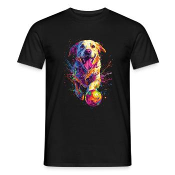 Labrador Retriever - Männer T-Shirt - Schwarz - Vorne - AI Model Male 178 light (178cm)