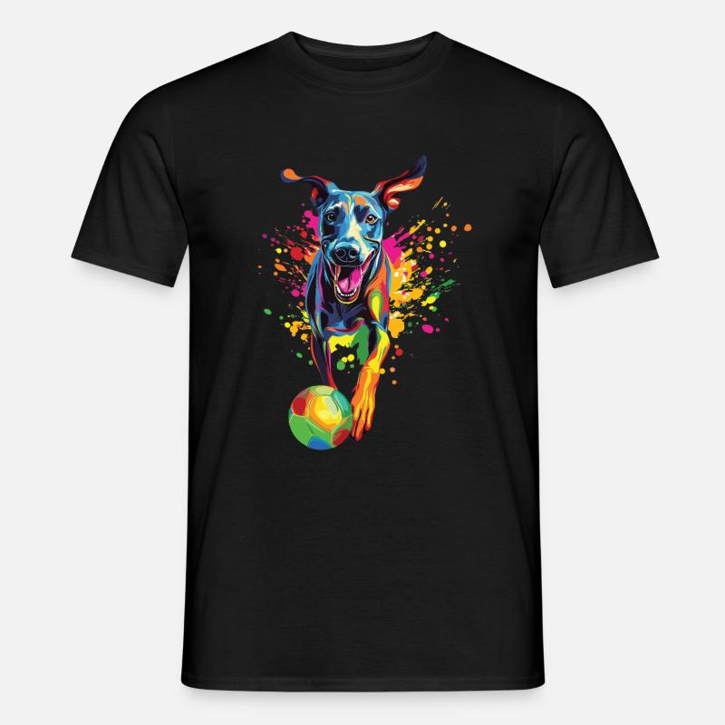 Windhund - Männer T-Shirt - Schwarz