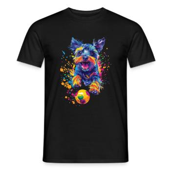 Zwergschnauzer - Männer T-Shirt - Schwarz - Vorne - AI Model Male 178 light (178cm)
