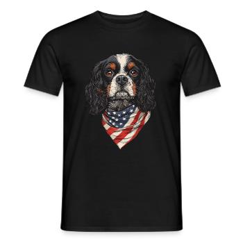 Cavalier King Charles - Männer T-Shirt - Schwarz - Vorne - AI Model Male 178 light (178cm)