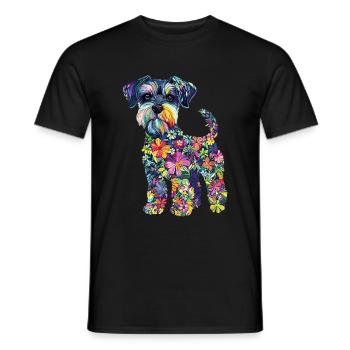 Zwergschnauzer - Männer T-Shirt - Schwarz - Vorne - AI Model Male 178 light (178cm)